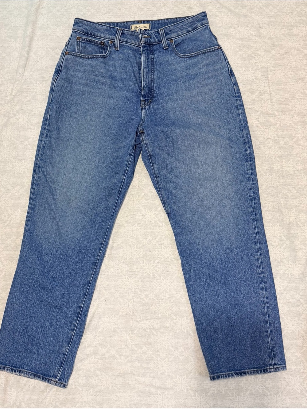 Madewell The ‘90s Straight Crop Jeans Women’s Size 30 High Rise 100% Cotton